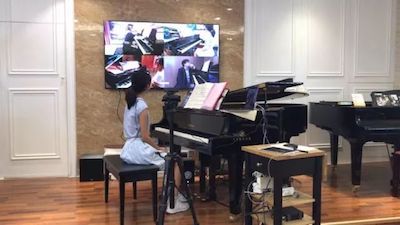 ag旗舰厅网站特邀艺术家浙江音乐学院钢琴系丁阳博士Hybrid远程教育大师班+音乐会圆满成功